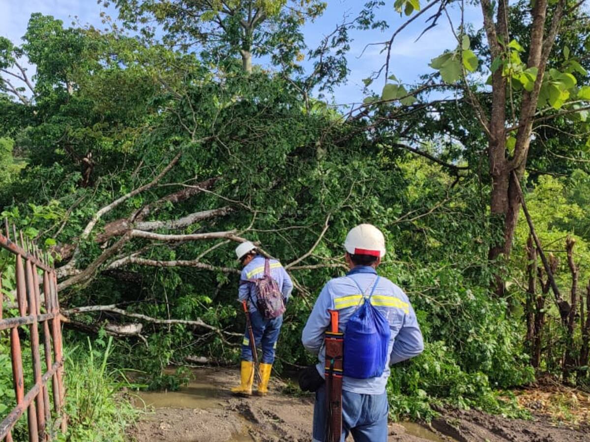 Vientos y fuertes lluvias en Bolívar afectaron redes de Afinia