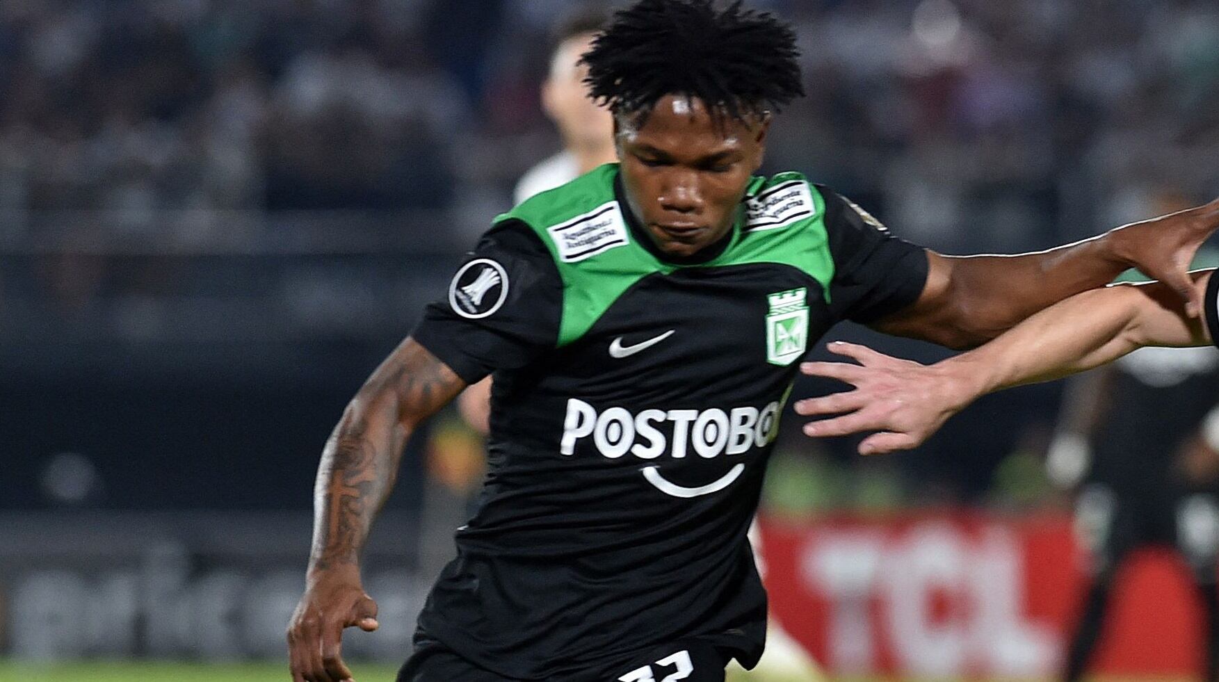 Edier Ocampo, defensor de Altético Nacional. (Photo by NORBERTO DUARTE / AFP) (Photo by NORBERTO DUARTE/AFP via Getty Images)