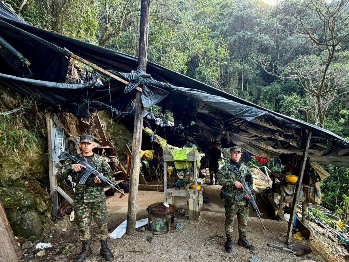 Depósito de explosivos en San Carlos, Antioquia. Foto: Ejército.