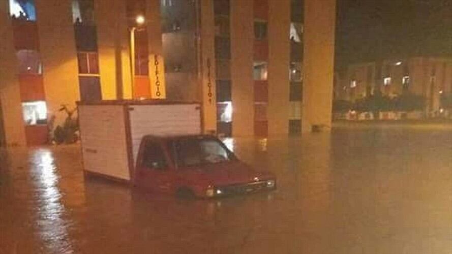 Inundación en Montería. Foto: La Wcon Julio Sánchez Cristo
