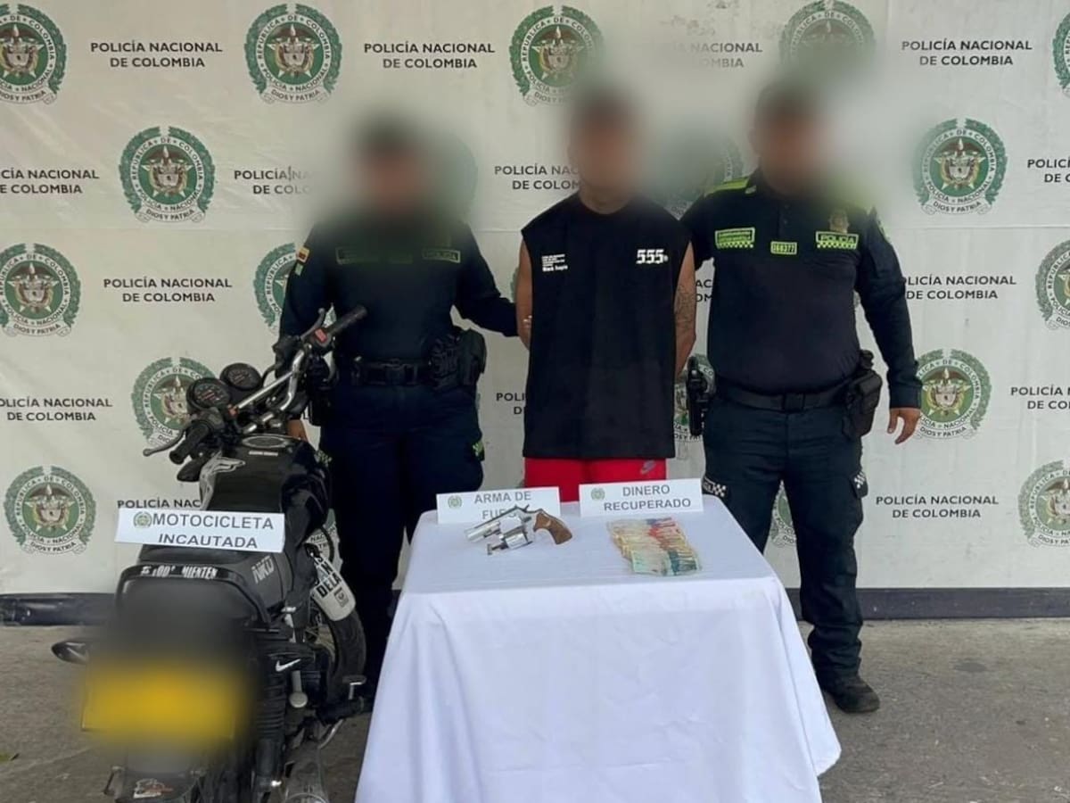 Capturado alias “El Brayan” por fleteo en Arjona: Policía recuperó dinero y halló un revólver