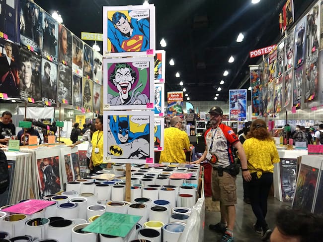 LOS ANGELES, UNITED STATES - OCTOBER 31: A view of the banners of famous comics characters during the first day of American comic book writer Stan Lee&#039;s Comikaze Expo at The Los Angeles Convention Center, Los Angeles United States on October 31, 2014. (Photo by Mintaha Neslihan Eroglu/Anadolu Agency/Getty Images)