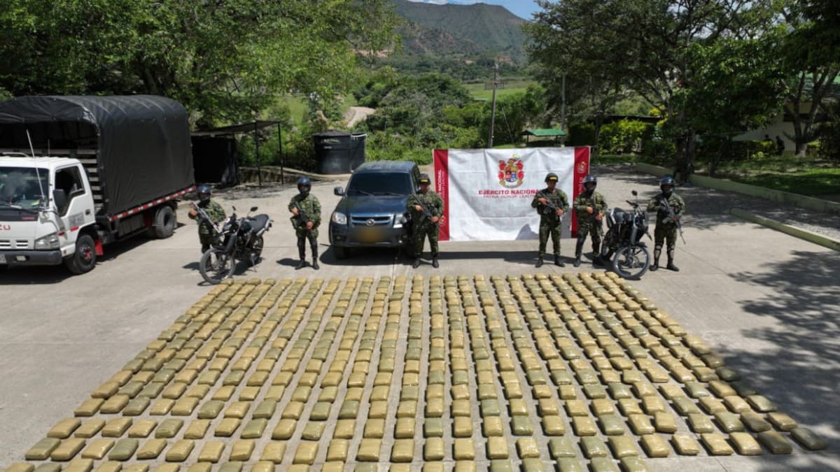 Incautan más de media tonelada de marihuana en zona rural de Tesalia, Huila