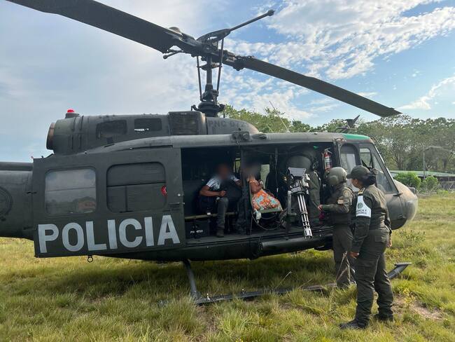 Pacientes evacuado- foto Policía Antioquia