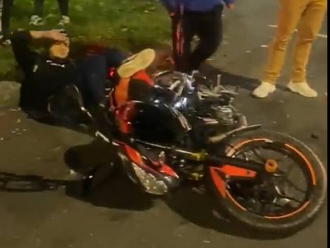 Accidente de tránsito en Itagüí, Antioquia. Foto: Cortesía.