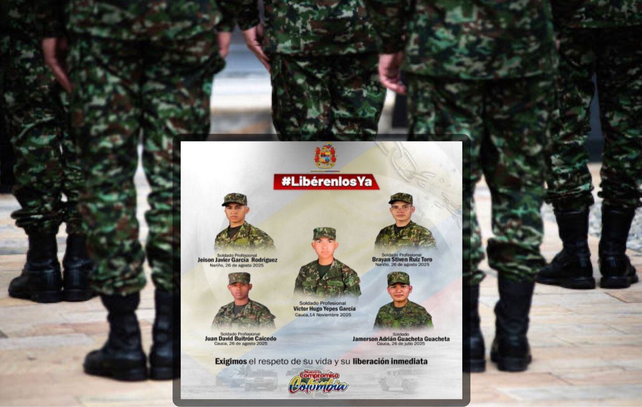 Ejército exige la liberación de 5 militares que siguen secuestrados. (Foto: cortesía Getty, Ejército Nacional)