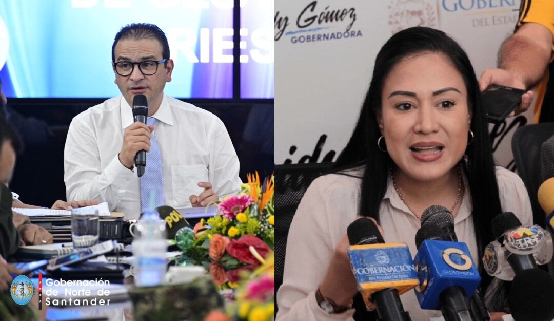 Silvano Serrano gobernador de Norte de Santander y Laidy Gómez gobernadora del Táchira