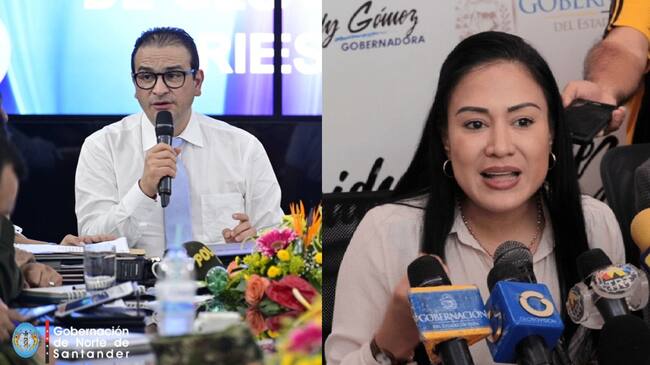 Silvano Serrano gobernador de Norte de Santander y Laidy Gómez gobernadora del Táchira