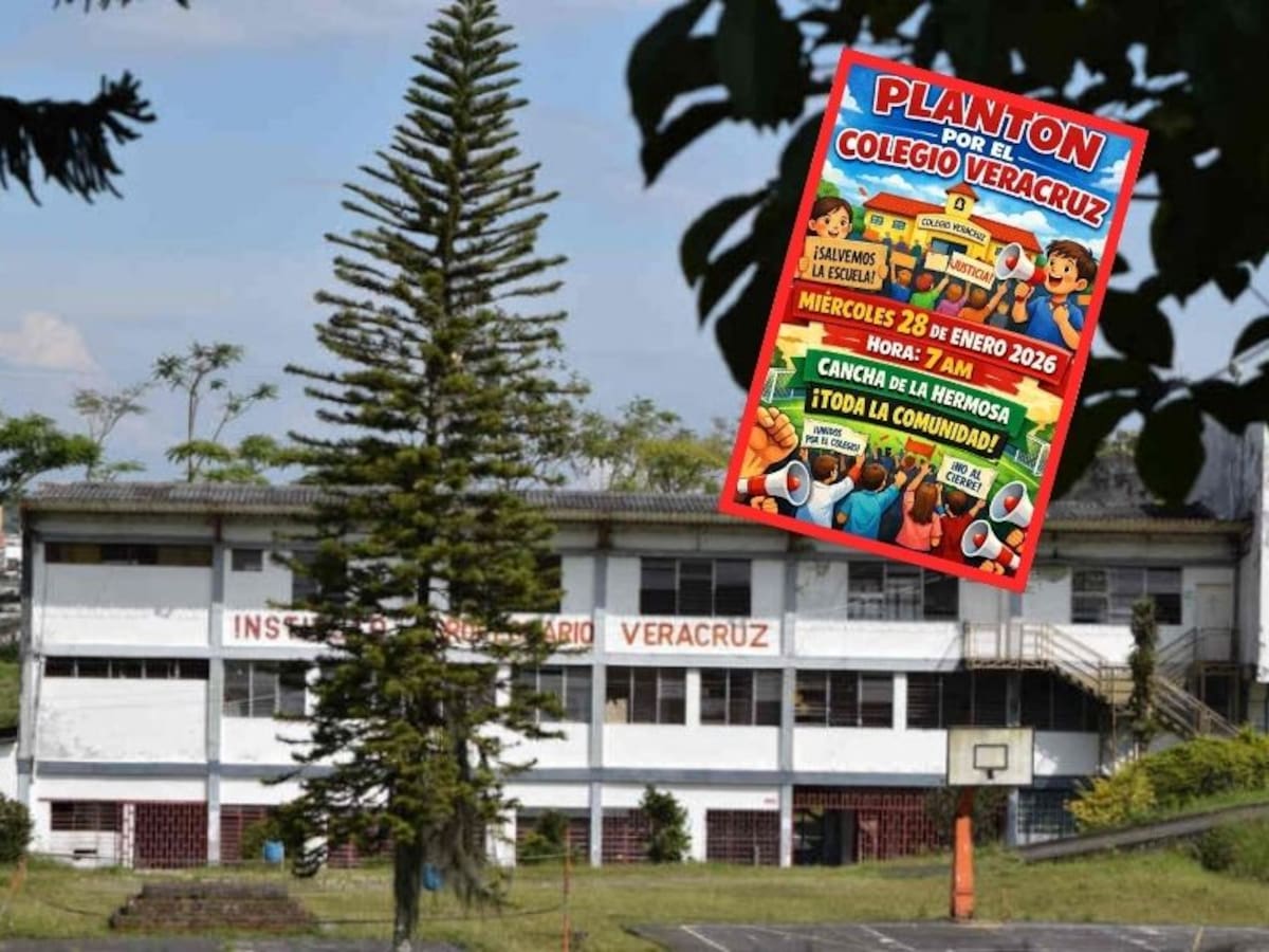 Plantón en Santa Rosa de Cabal; llevan más de 10 años esperando la construcción del colegio Veracruz