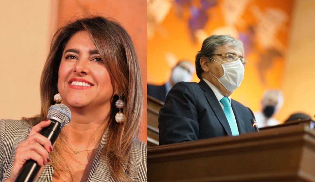 María Juliana Ruiz, Primera Dama de Colombia y Carlos Holmes Trujillo, ministro de Defensa.