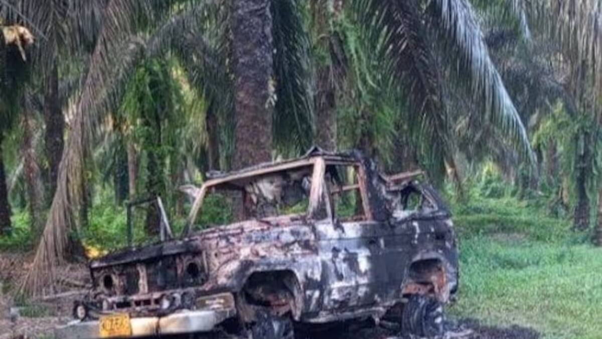 Conmoción en el sur de Bolívar por asesinato de comerciante y la quema de su vehículo