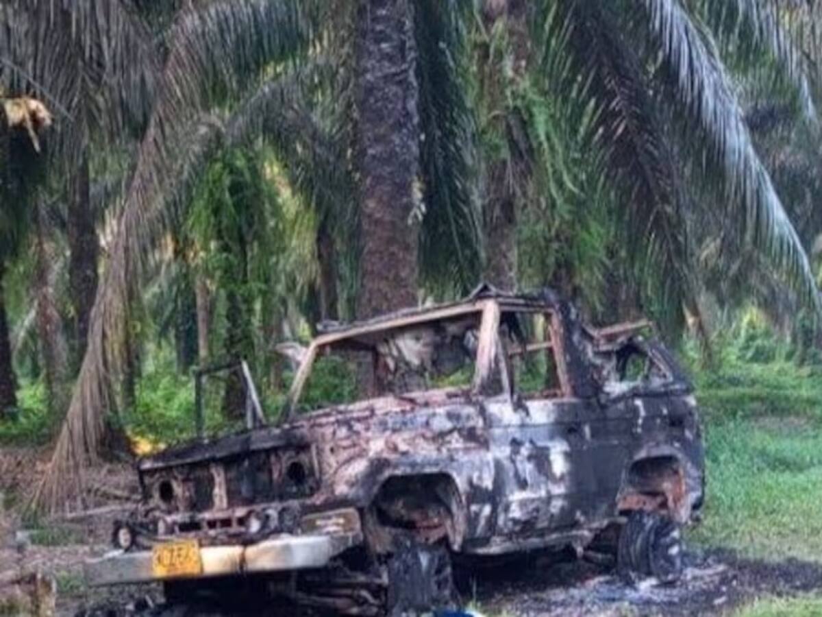 Conmoción en el sur de Bolívar por asesinato de comerciante y la quema de su vehículo