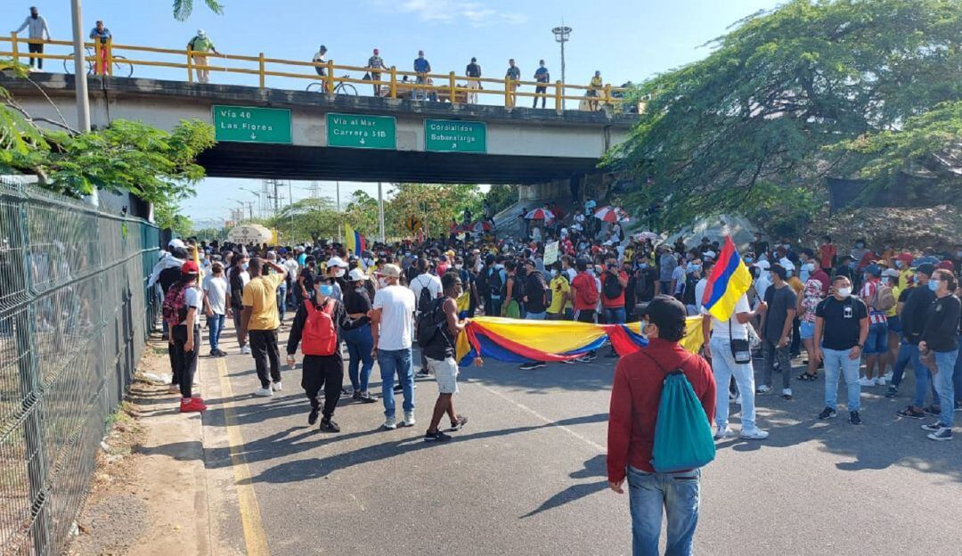 Protestas en la Avenida Circunvalar