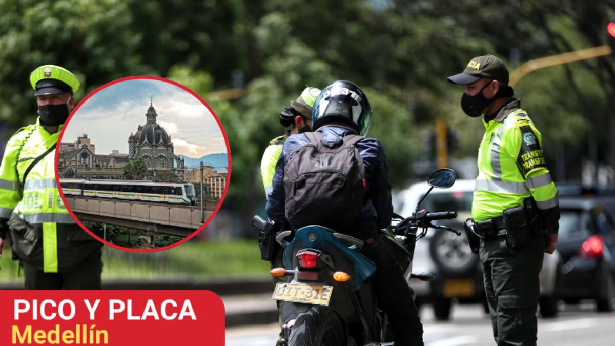 Este es el pico y placa del 25 al 28 de marzo en Valle de Aburrá y Medellín: horarios motos y carros