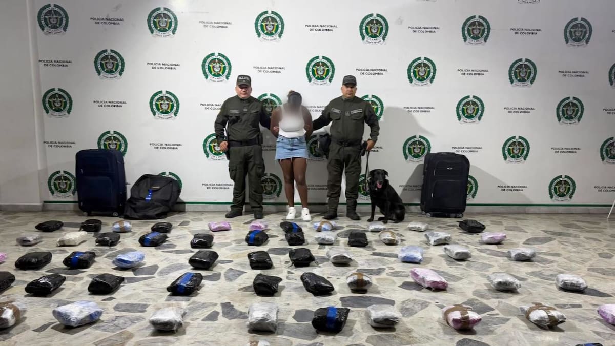 Capturan a una mujer con 35 kilos de marihuana en la Terminal de Transportes de Ibagué