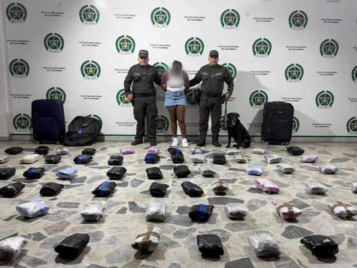 Capturan a una mujer con 35 kilos de marihuana en la Terminal de Transportes de Ibagué