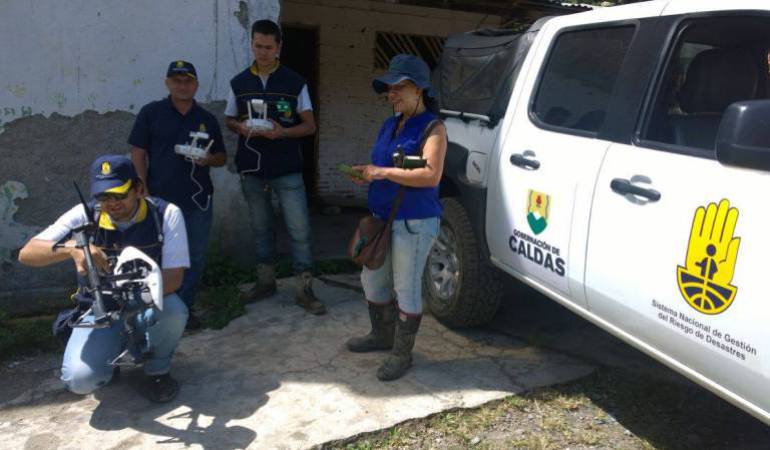 La UDEGER en Caldas adquirió nuevos drones para vigilar las zonas de riesgo por la lluvia