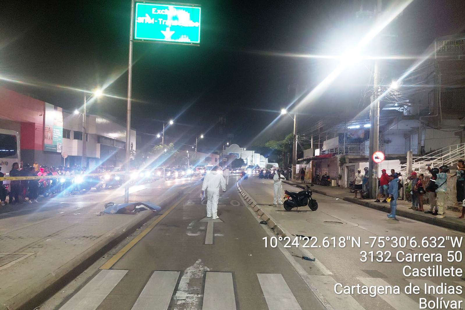 Un muerto y dos heridos dejó accidente de dos motocicletas en los Cuatro Vientos en Cartagena