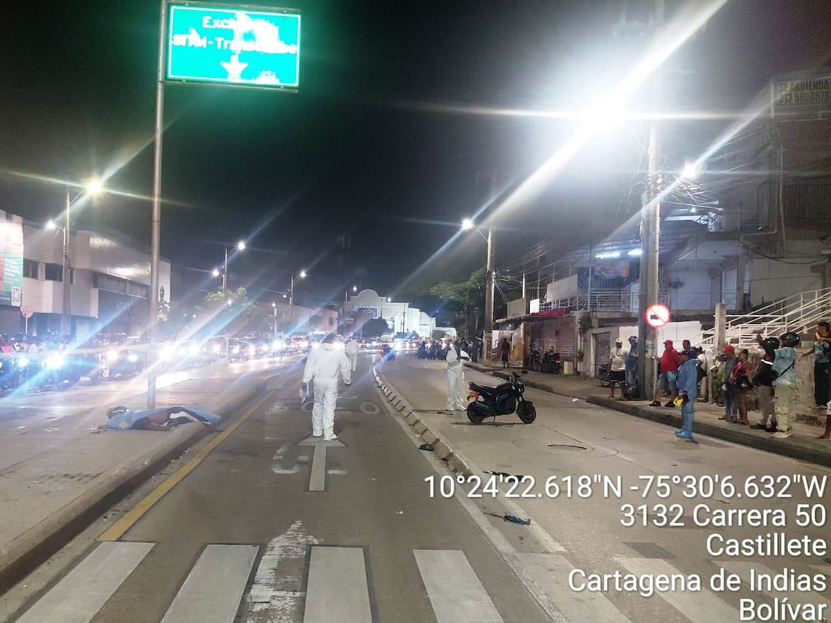Un muerto y dos heridos dejó accidente de dos motocicletas en los Cuatro Vientos en Cartagena
