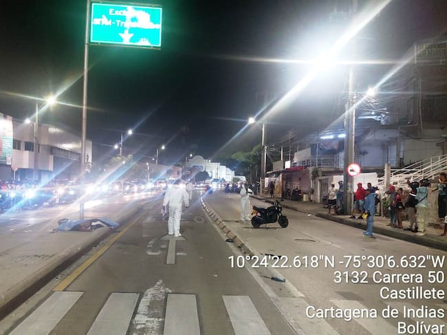 Un muerto y dos heridos dejó accidente de dos motocicletas en los Cuatro Vientos en Cartagena