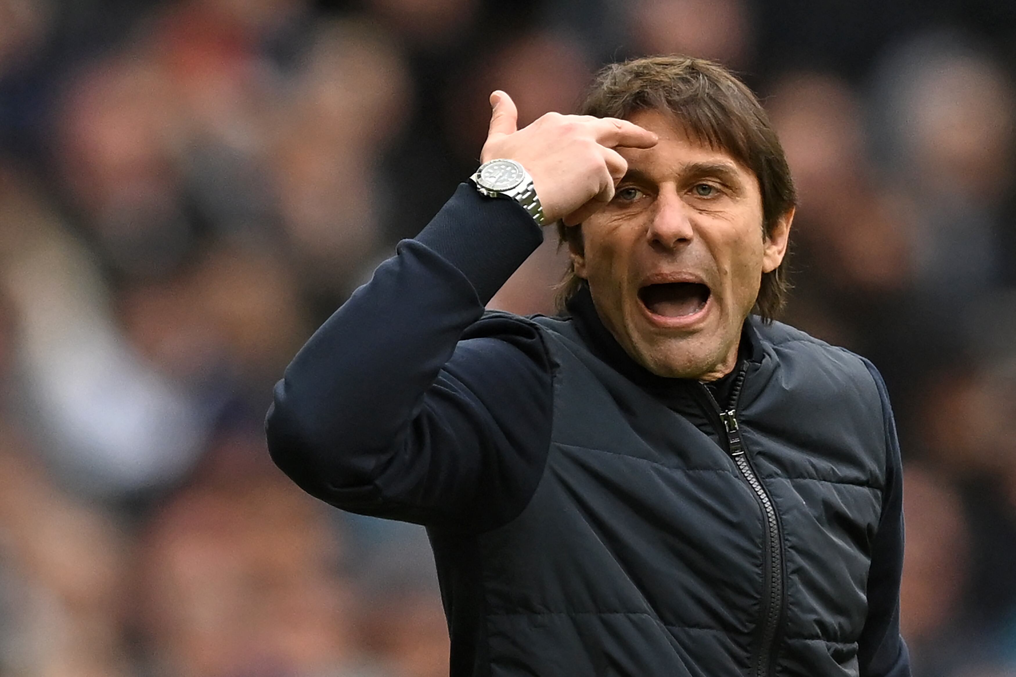 Antonio Conte en su paso por el Tottenham. (Photo by JUSTIN TALLIS/AFP via Getty Images)