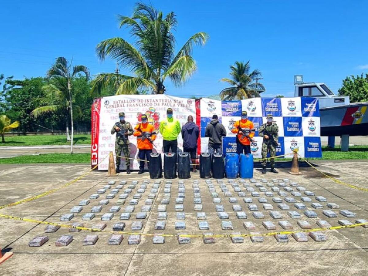 Incautan cargamento de cocaína avaluado en USD 5 millones en Urabá
