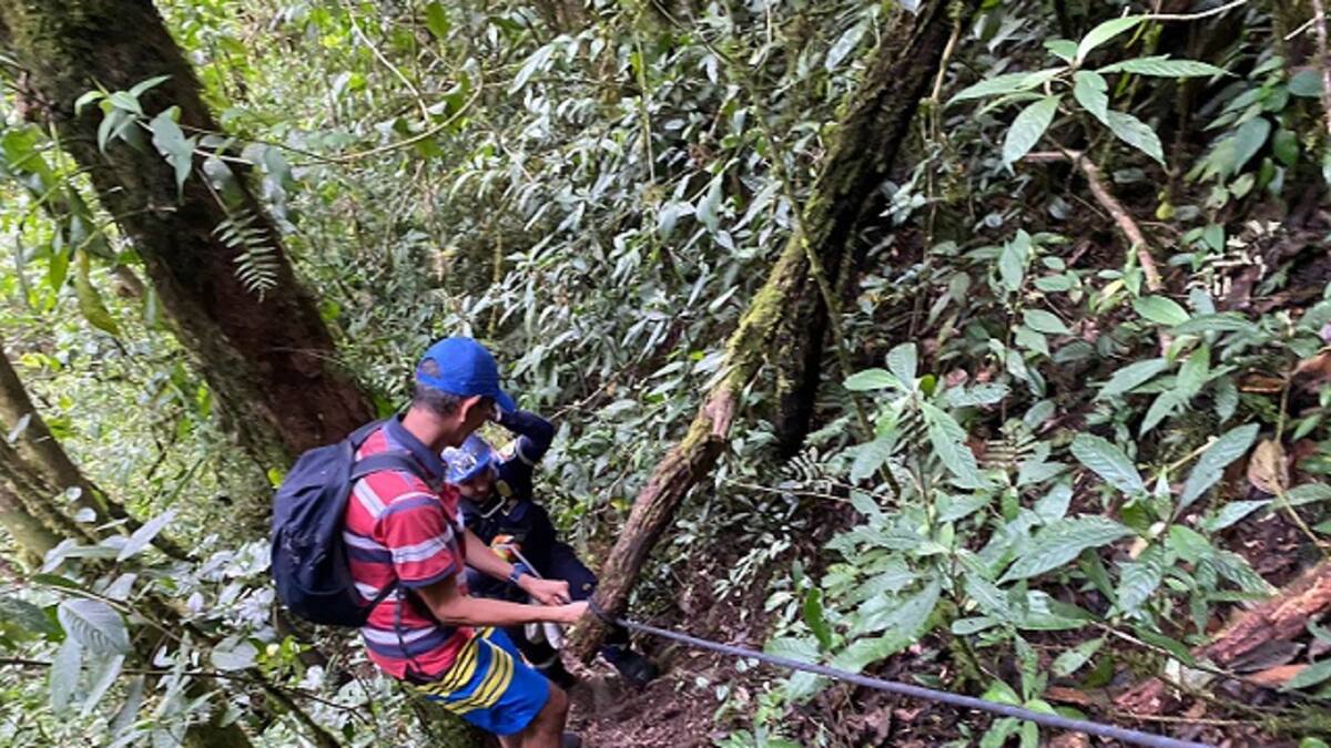 Bomberos rescataron a cuatro caminantes que estaban perdidos en zona rural de La Estrella