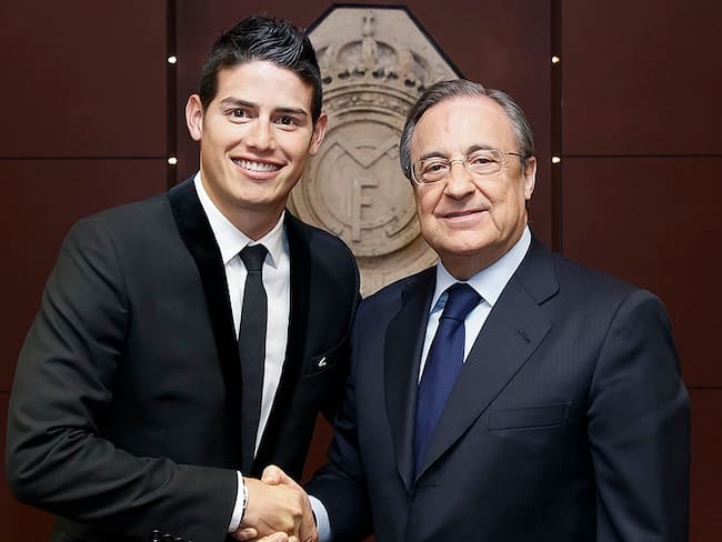 James Rodríguez y Florentino Pérez / Getty Images