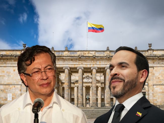 Imagen de referencia. Gustavo Petro (izquierda) - Abelardo De La Espriella (derecha) - Edificio de gobierno (centro): Getty Images.