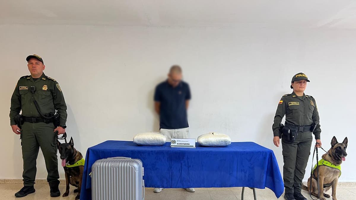 incautan cinco kilos de marihuana en la terminal de transporte de Neiva