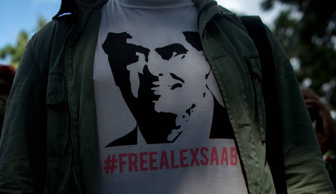 Manifestaciones a favor de la liberación de Alex Saab.     Foto: Getty 