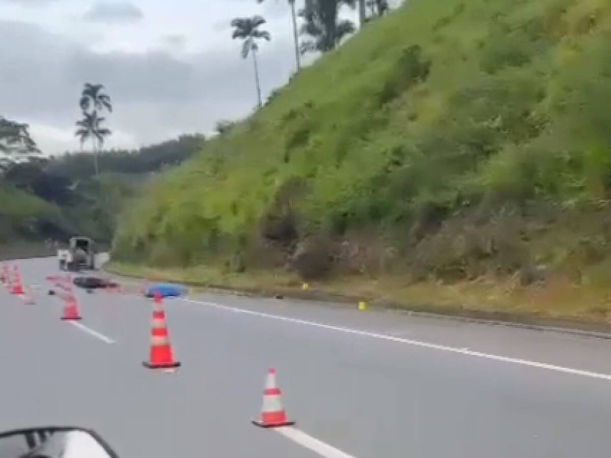 Reportan la muerte de un motociclista en la vía Manizales- Medellín