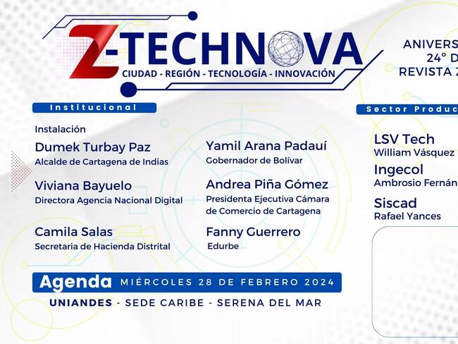 Alcalde Dumek Turbay presenta política digital distrital en Z-TechNova