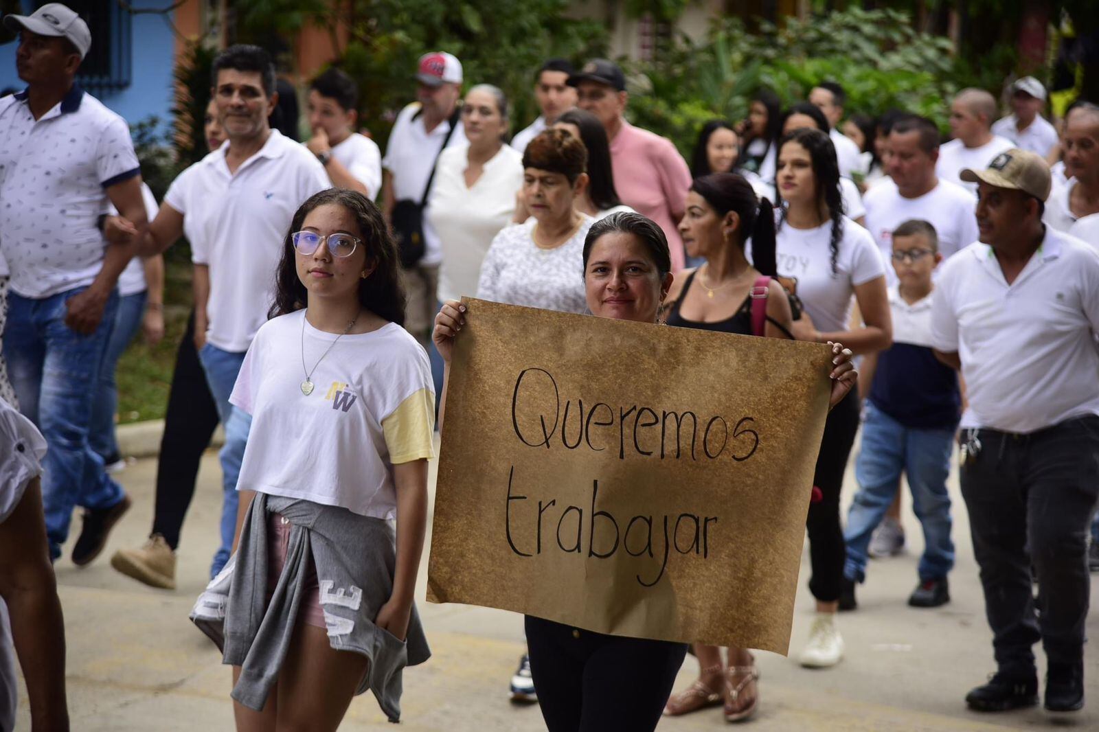 Protesta habitantes Vegachí- foto alcaldía