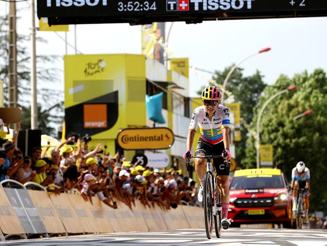 Esteban Chaves al cierre de la décima etapa del Tour de Francia. (Photo by Michael Steele/Getty Images)
