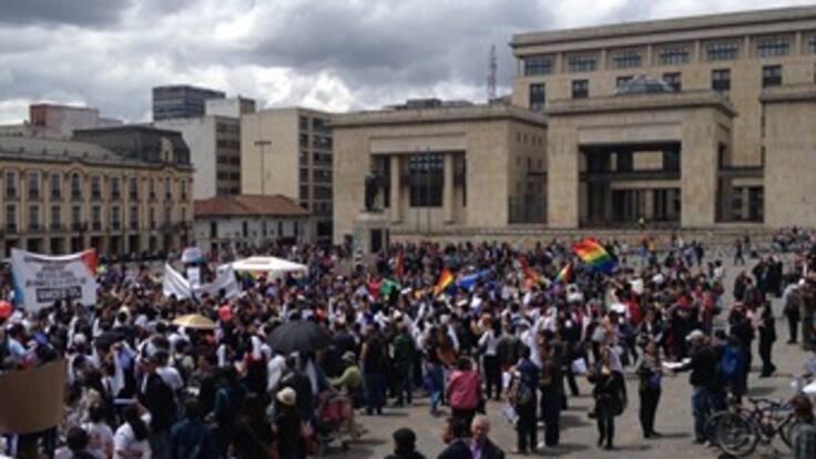 Manifestaciones en la Plaza de Bolívar por matrimonio homosexual