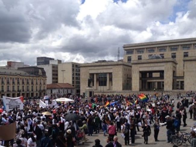 Manifestaciones en la Plaza de Bolívar por matrimonio homosexual