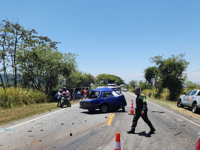 Accidente de tránsito en la vía Ibagué-Alvarado en Tolima