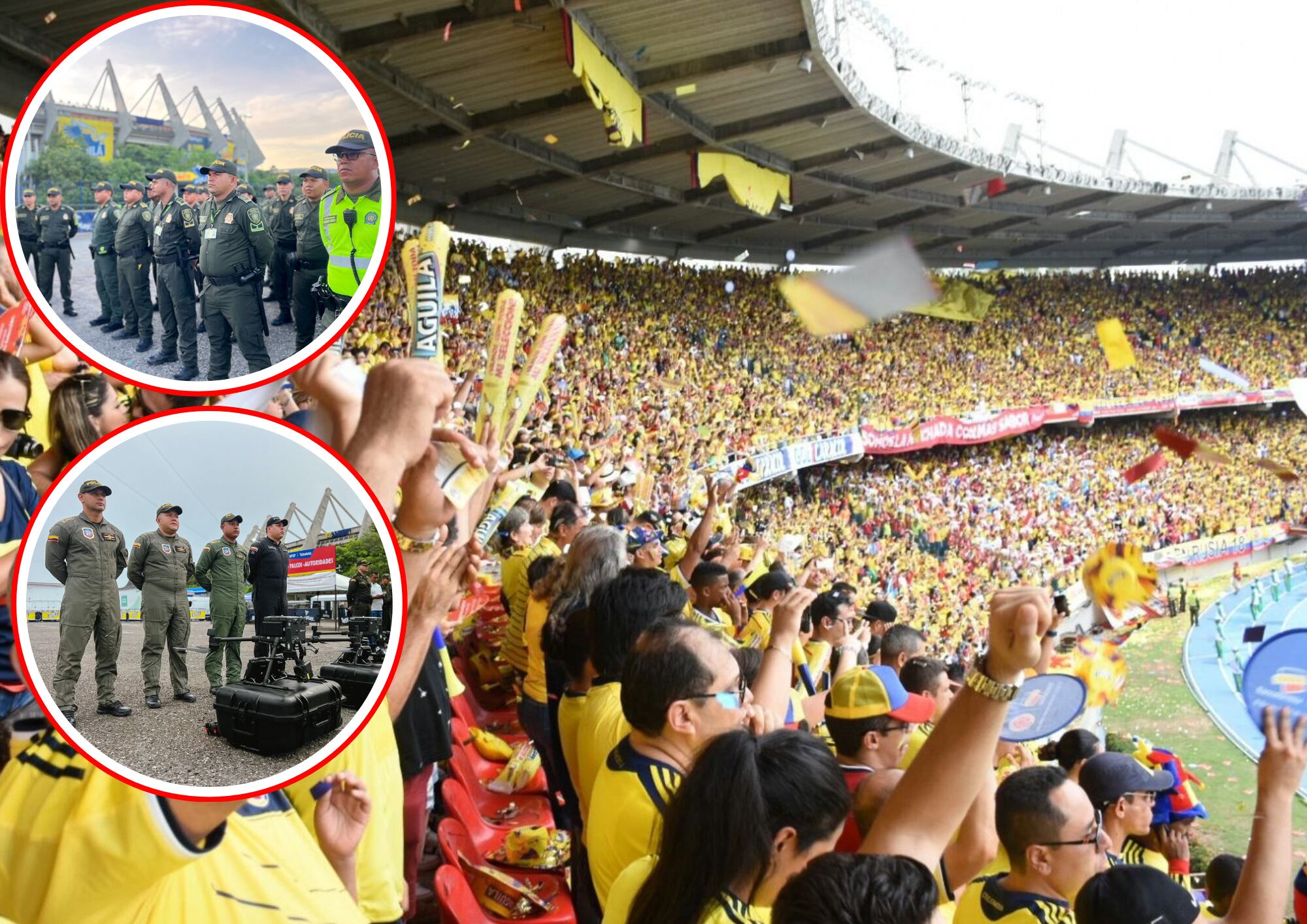 Dispositivo de seguridad en el Metropolitano.