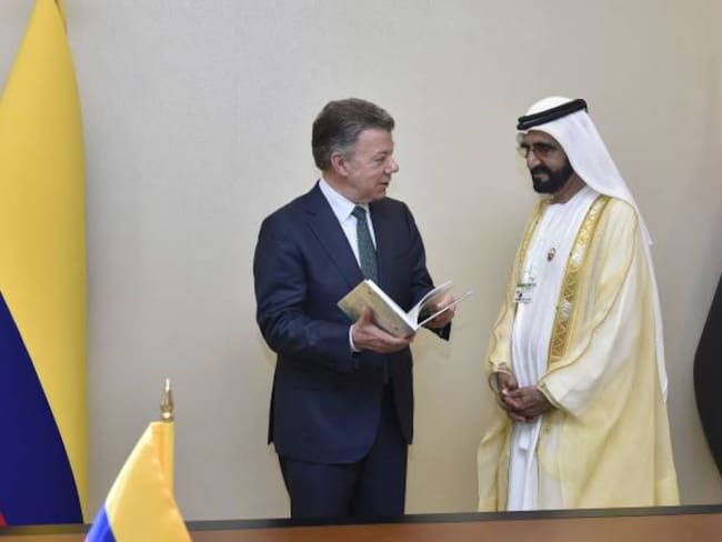 El proceso de paz y el posconflicto en Colombia, tema de conversación entre el Presidente Santos y el Emir de Dubái, Jeque Mohammed bin Rashid Al Maktoum.