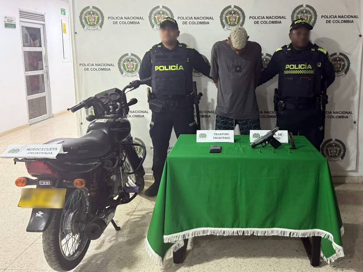 Capturan con un arma de fuego a alias ‘El Maldo’ en el barrio El Prado