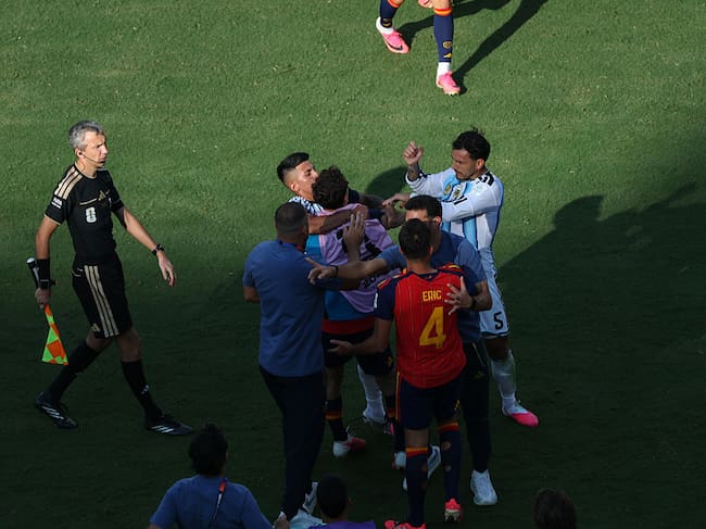 Hechos de agresión en la final del Mundial 2026 / via Getty Images