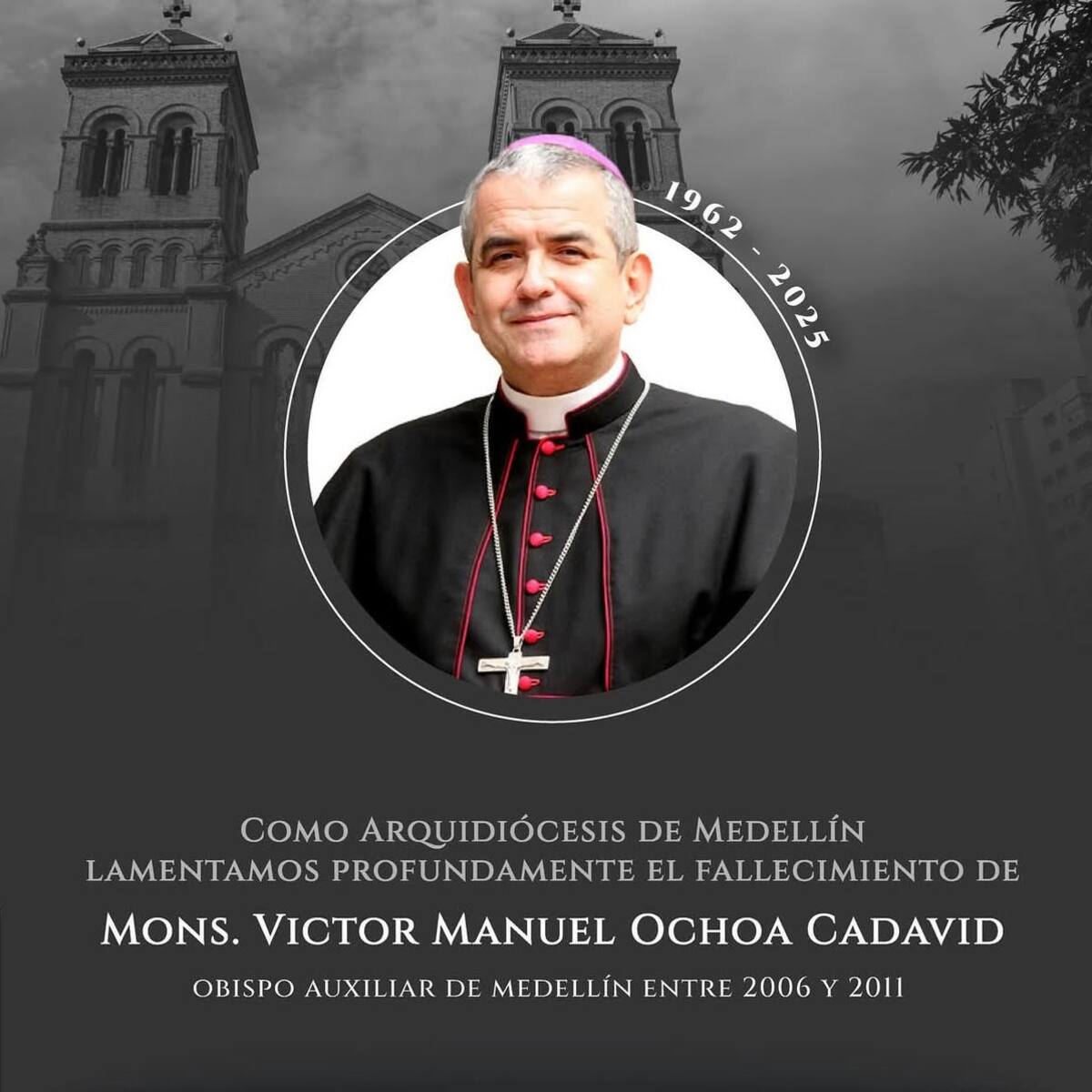 Falleció monseñor Víctor Manuel Ochoa Cadavid, exobispo auxiliar de Medellín