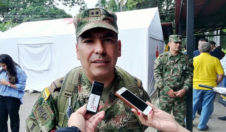 General Antonio María Beltrán Díaz comandante de la brigada 30 del Ejército Nacional