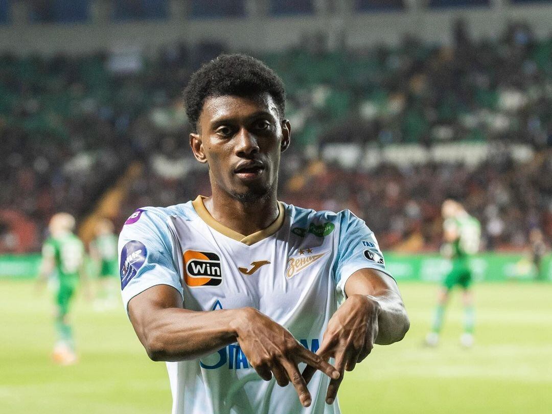 Mateo Cassierra celebra uno de sus cinco goles con el Zenit / Instagram: Zenit