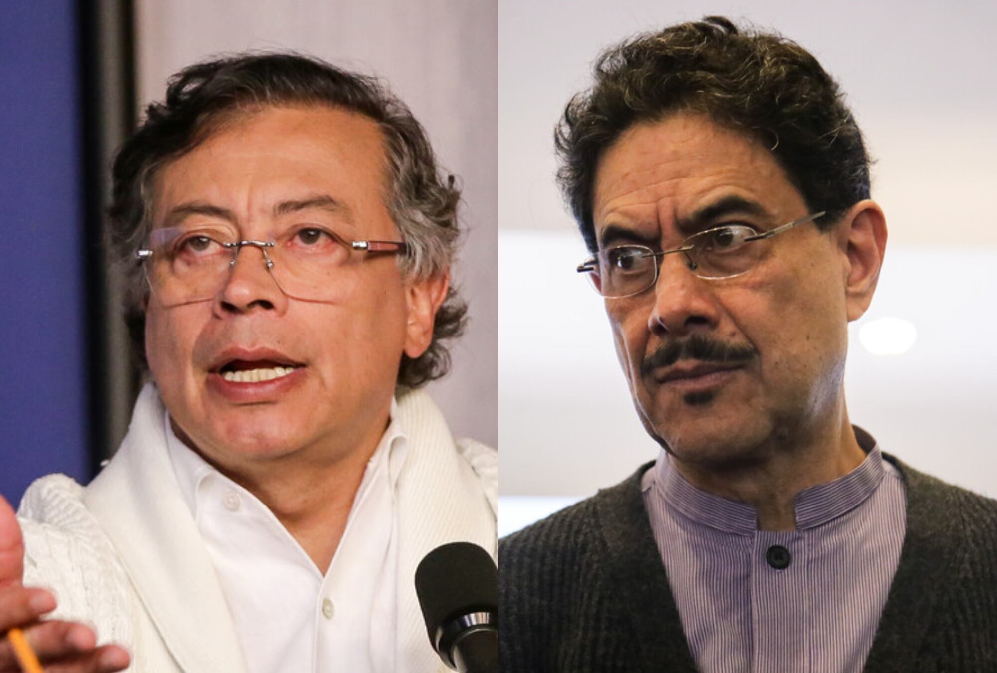 Gustavo Petro e Iván Cepeda. Fotos: (Colprensa - Catalina Olaya)
