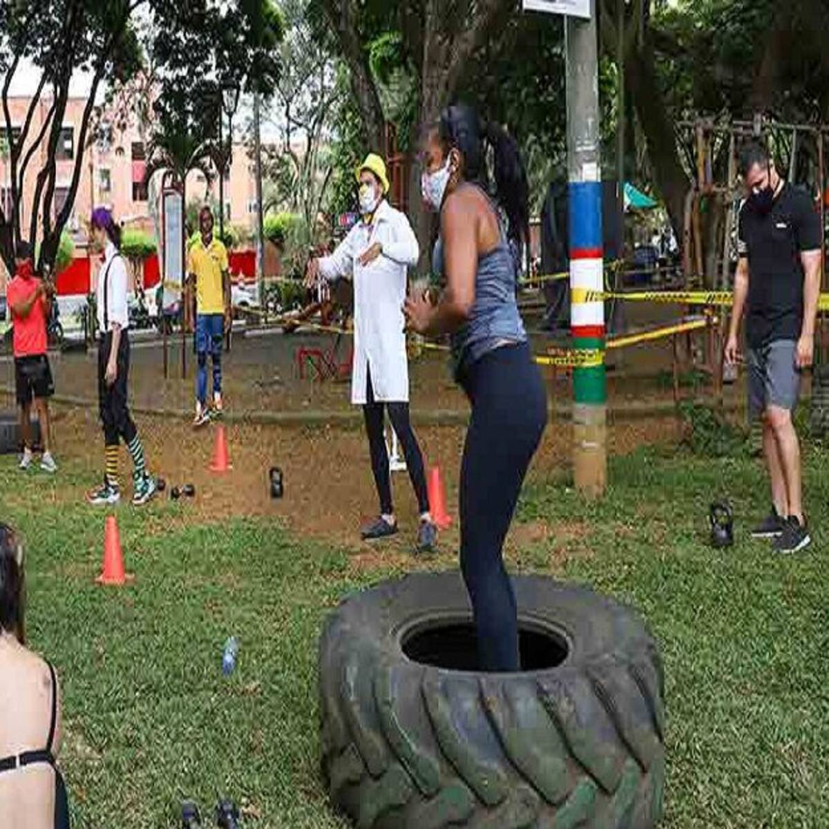 Caleños se aglomeran en parques para hacer deporte