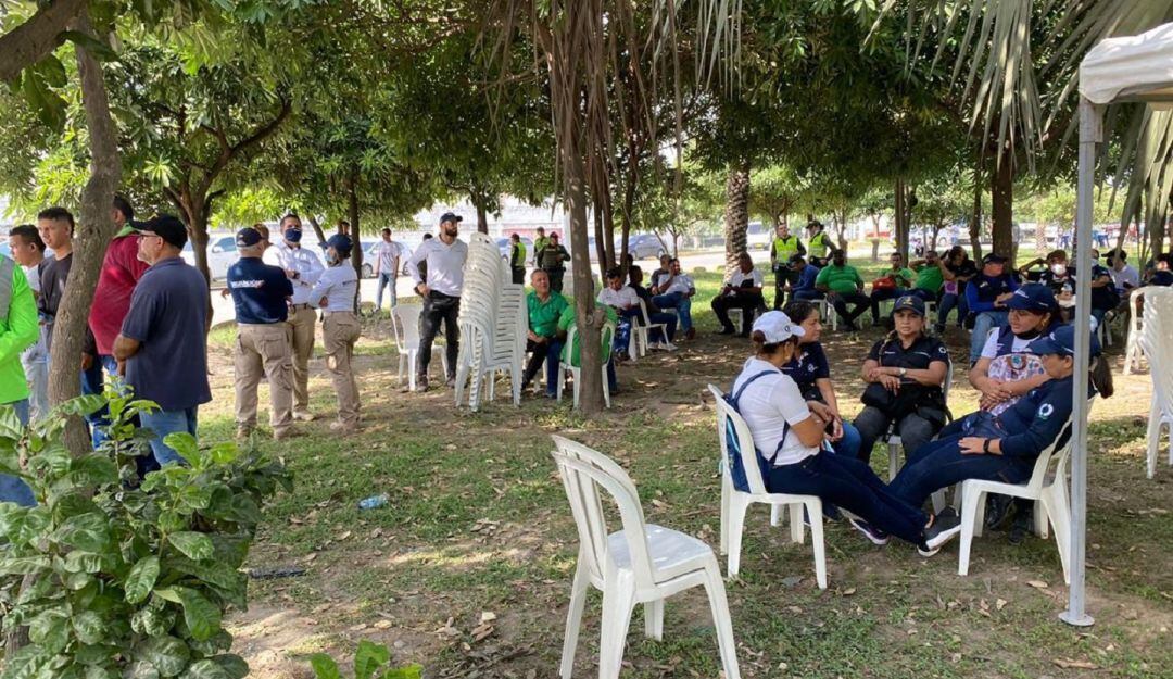 Autoridades en el sector de Bendición de Dios 