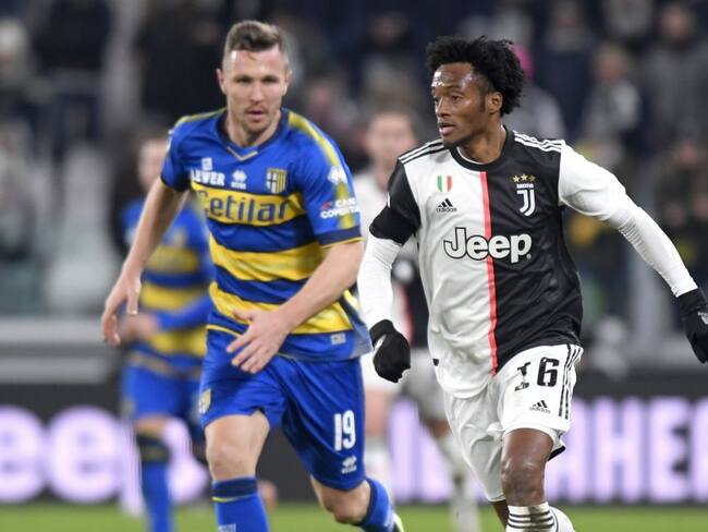 Juan Guillermo Cuadrado en el encuentro contra el Parma