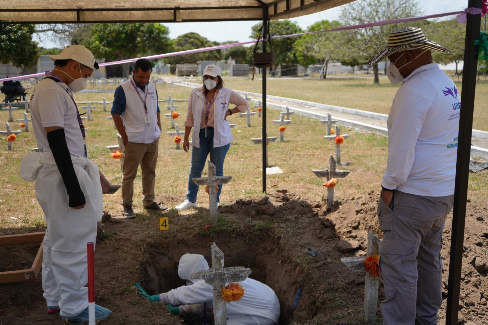 Momentos de los hallazgos. Foto: cortesía UBPD.